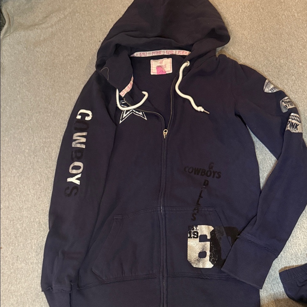PINK Victoria's Secret Navy Hoodie - Picture 4 of 6